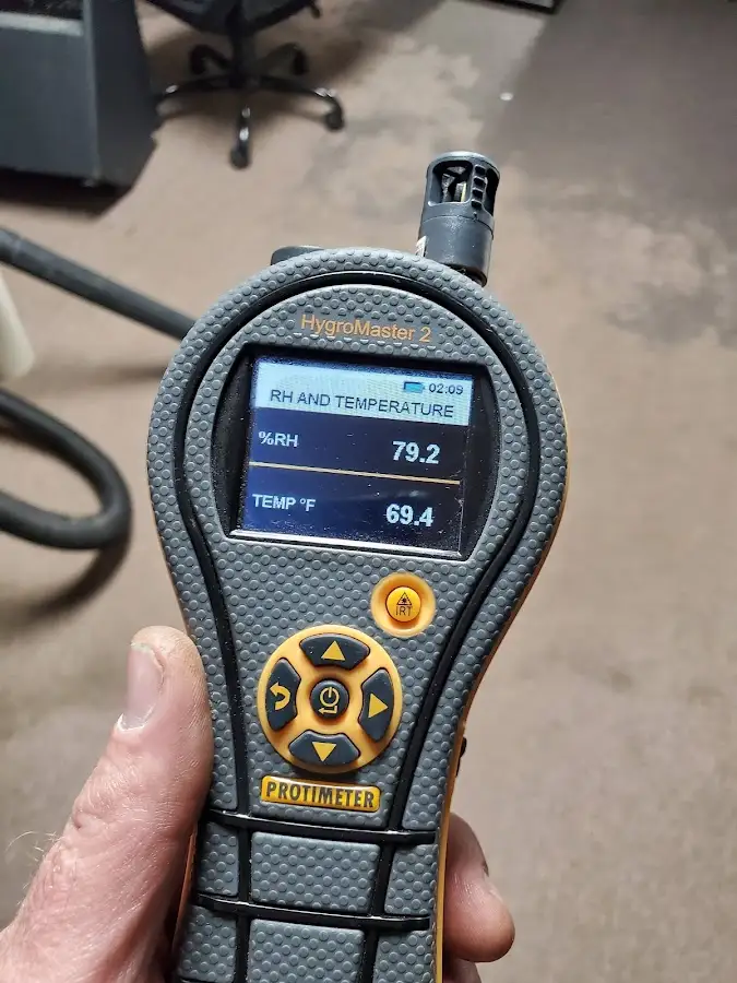 Moisture meter humidity assessment for Fire & Smoke Damage Restoration in Saco